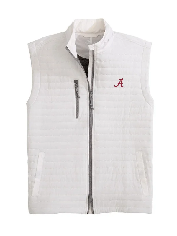 Zip-Up Jacket-Johnnie-O White Crosswind Vest (Script A)