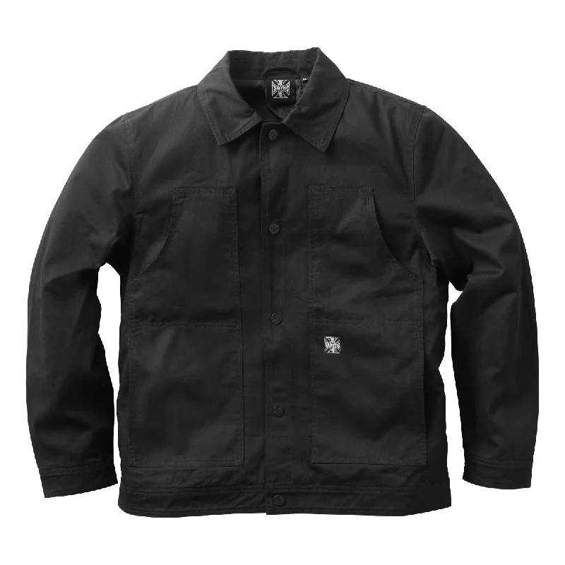 Techwear Jacket-WCC LINED CARGO WORKJACKET - BLACK