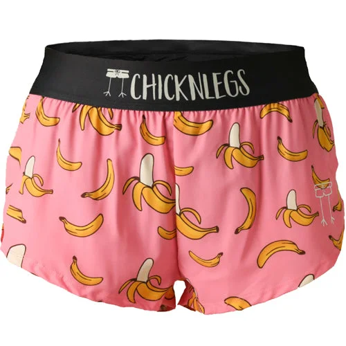 Special Edition Shorts-Women's Pink Bananas 1.5" Split Shorts