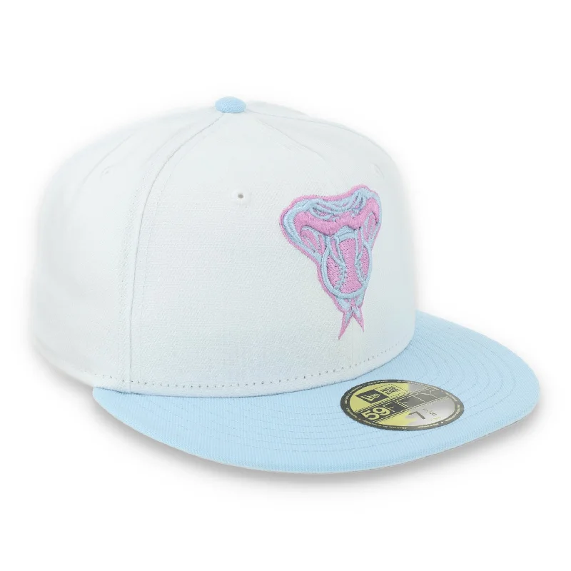 Rock Hat-New Era Arizona Diamondbacks Color Pack 59FIFTY Fitted Hat-White/Light Blue /Pink