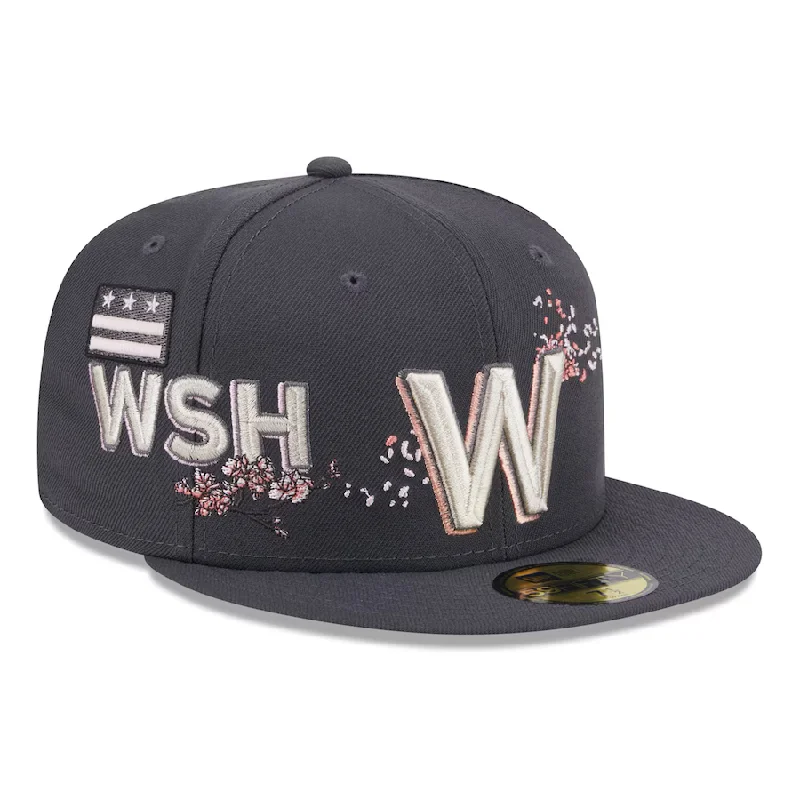 Wide Brim Hat-New Era Washington Nationals City Connect Icon 9FIFTY Snapback-Graphite