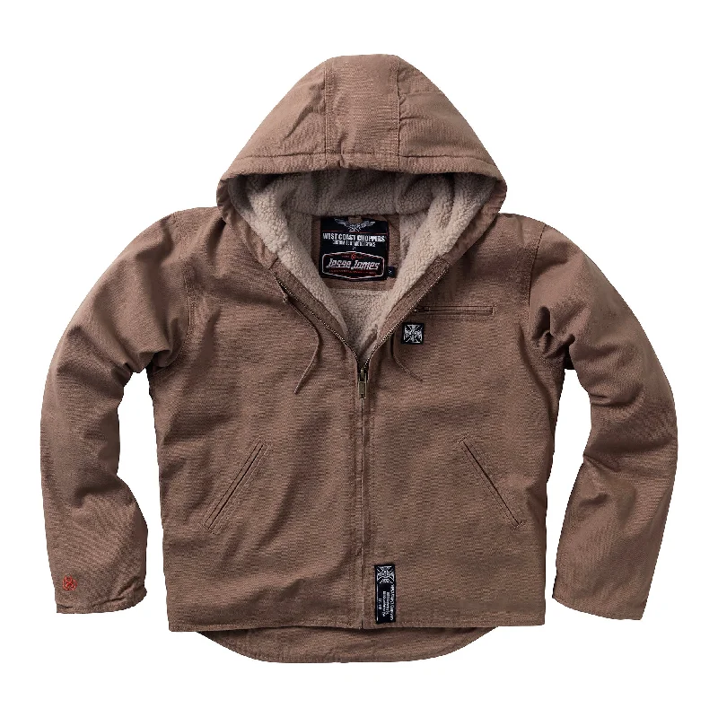 Breathable Jacket-WCC SHERPA LINED HEAVY DUTY WORK JACKET - FRONTIER BROWN