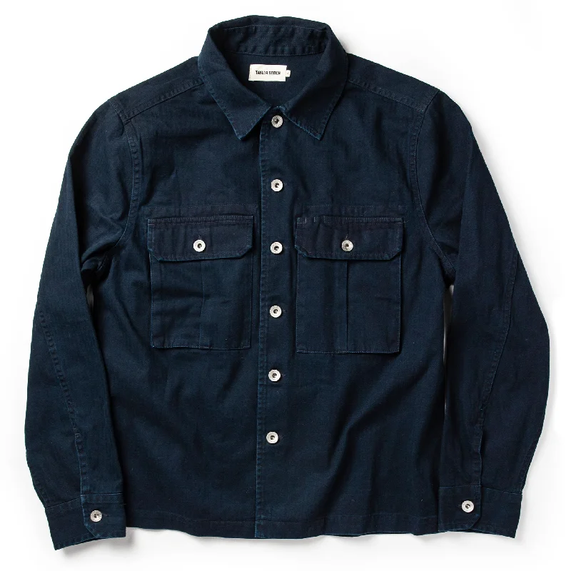 Puffer Jacket-The HBT Jacket in Washed Navy