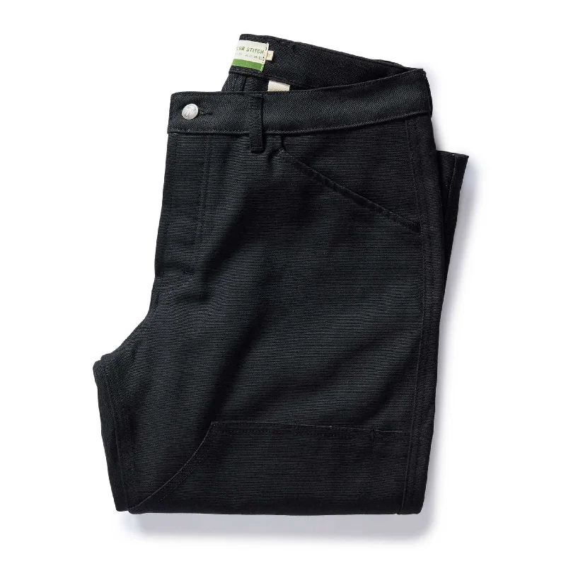 The Good Acre Chore Pant in Black Canvas