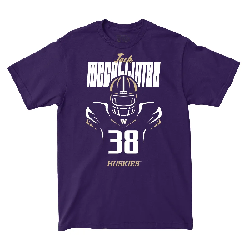 Glow In The Dark T-Shirt-Football Silhouette Purple Tee   - Jack McCallister