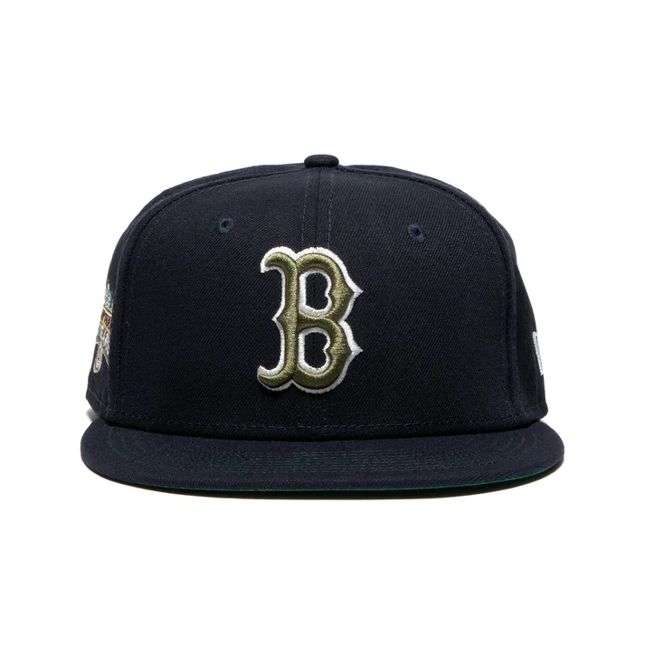 Superhero Hat-New Era Botanical Pack Boston Red Sox 59FIFTY Fitted cap  Navy - Green Under visor