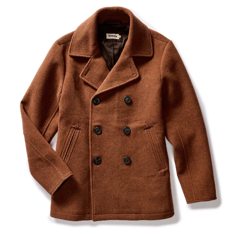 Surfing Jacket-The Mariner Coat in Tarnished Copper Wool