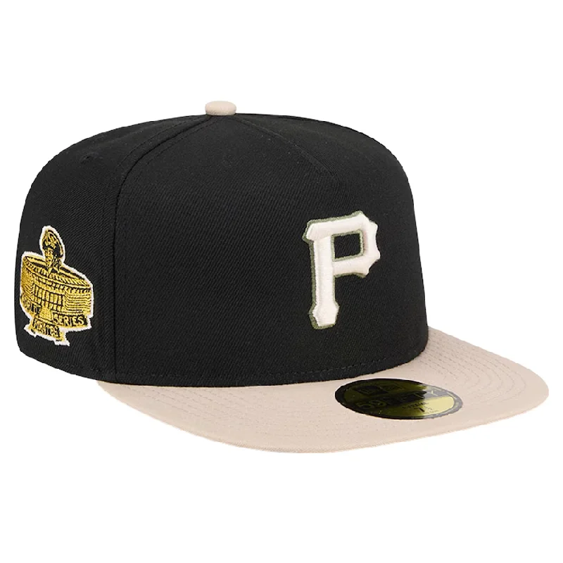 Gaming Hat-New Era Pittsburgh Pirates Canvas A-Frame 59FIFTY Fitted Hat