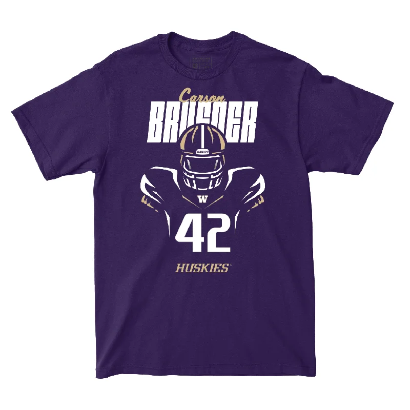 Vintage T-Shirt-Football Silhouette Purple Tee - Carson Bruener