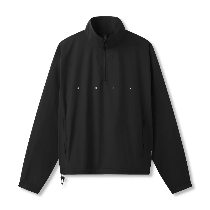 Punk Jacket-0970. Ripstop Quarter Zip Jacket - Black