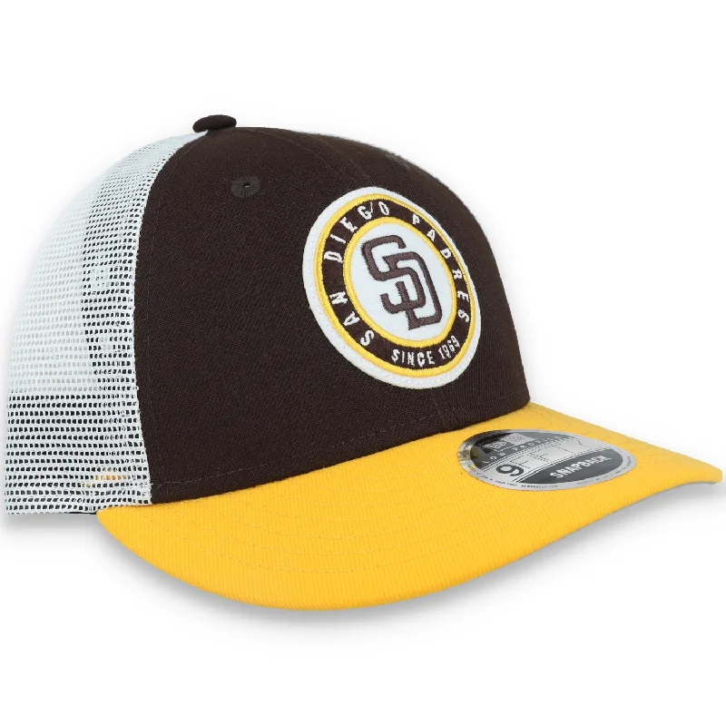 Hiking Hat-New Era San Diego Padres Throwback Low Profile 9FIFTY Trucker Snapback Hat