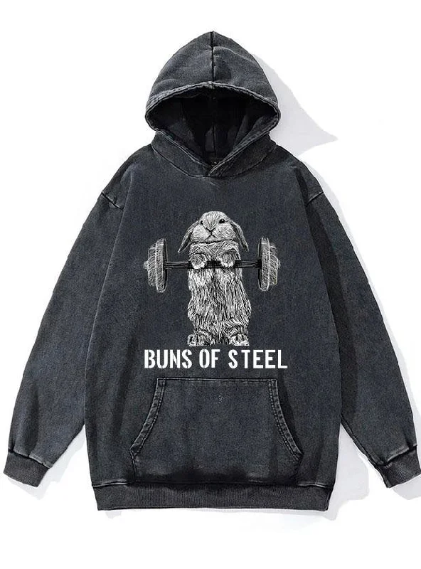 Patchwork Hoodie-Buns of Steel WASHED GYM HOODIE