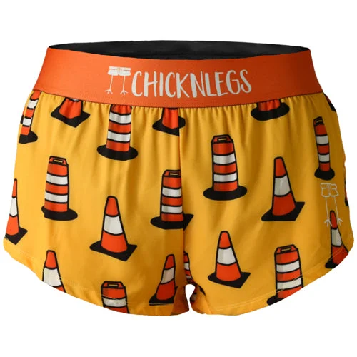 Regular Fit Shorts-Women's Traffic Cones 1.5" Split Shorts