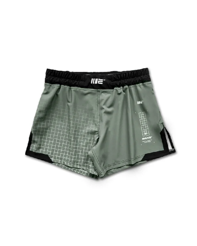 Vintage Shorts-Olive Graph MMA Hybrid Shorts