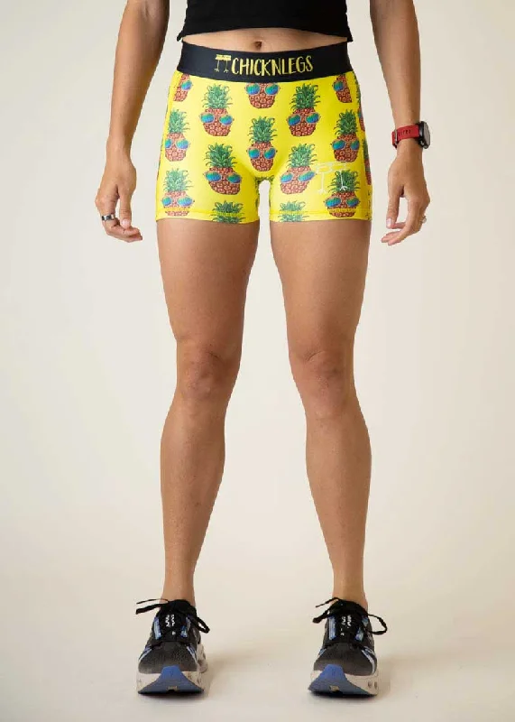 Limited Edition Shorts-Women's Pineapple Express 3" Compression Shorts