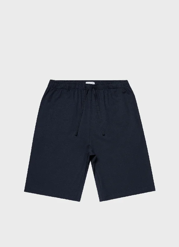 Classic Shorts-Men's Cotton Modal Lounge Shorts in Navy