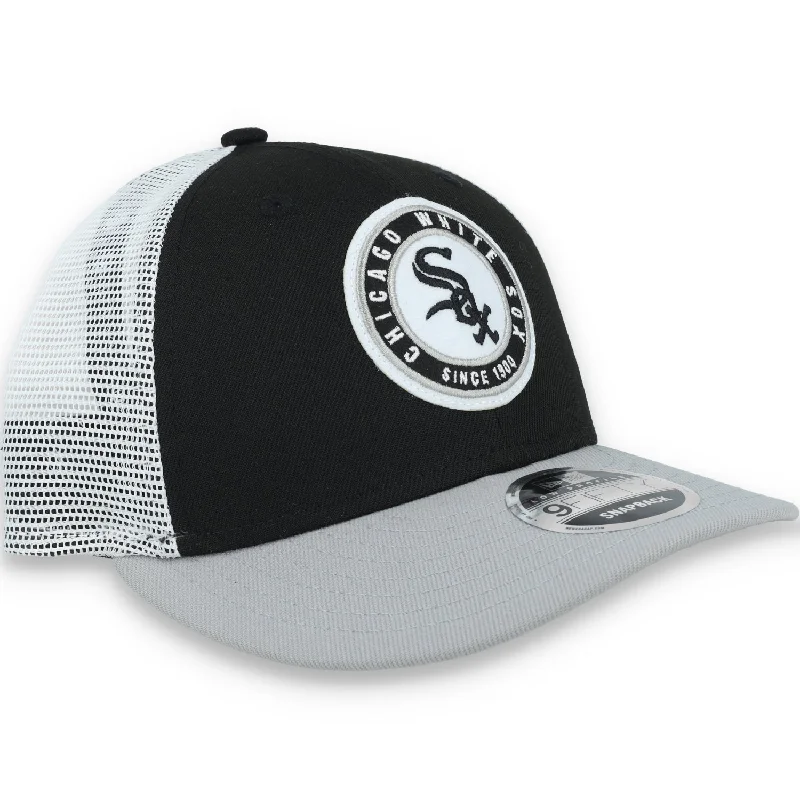 Cycling Hat-New Era Chicago White Sox Throwback Low Profile 9FIFTY Trucker Snapback Hat