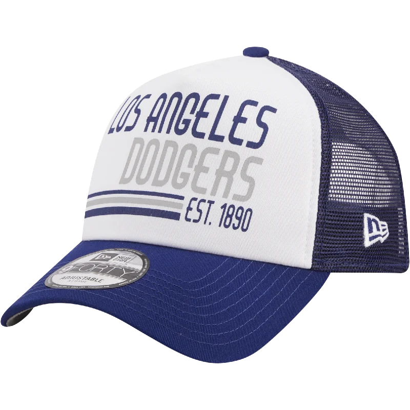 Tropical Hat-New Era Los Angeles Dodgers A Frame Stacked Trucker Cap