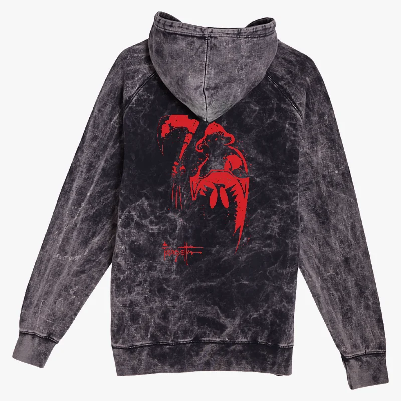 Grunge Hoodie-Death Dealer Crimson Hoodie