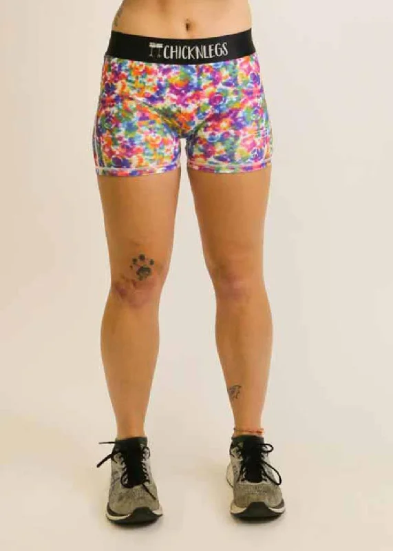 Slim Fit Shorts-Women's Tie-Dye 3" Race Compression Shorts