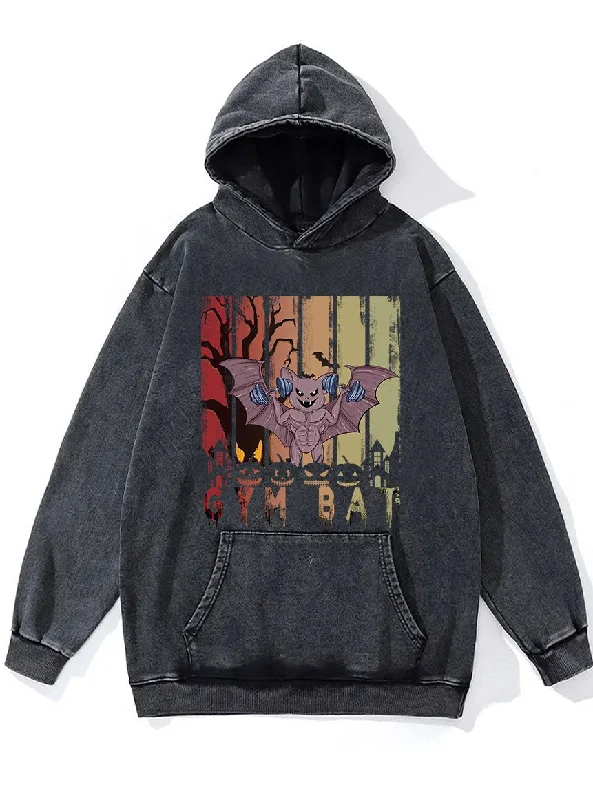 Skull Hoodie-Gym Bat Washed Gym Hoodie