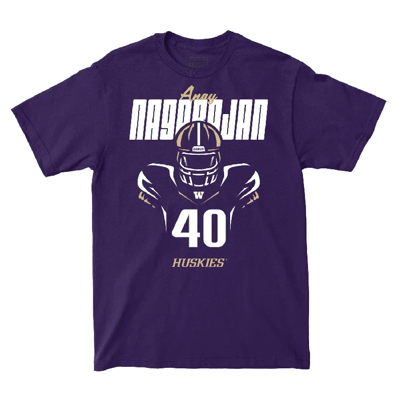 Graphic T-Shirt-Football Silhouette Purple Tee - Anay Nagarajan