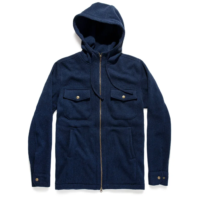 Flame Hoodie-The Big Sur Hoodie in Heather Navy