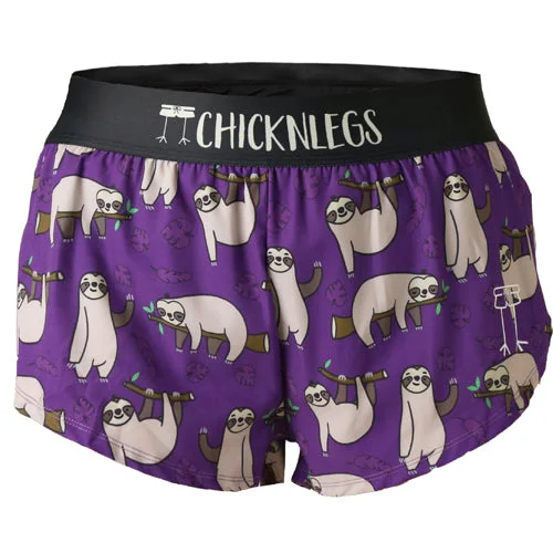 Football Shorts-Women's Sloths 1.5" Split Shorts