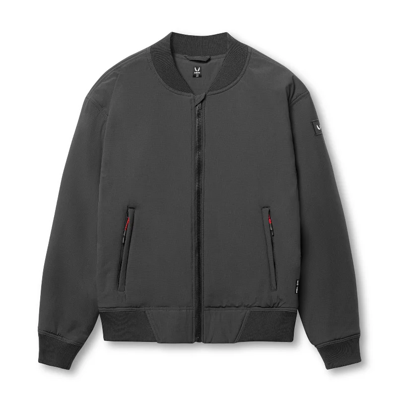 Reflective Jacket-0858. Ripstop Insulated Bomber Jacket - Space Grey