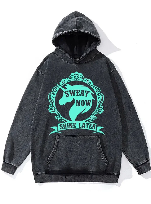 Skiing Hoodie-Sweat Now Shine Later Washed Gym Hoodie