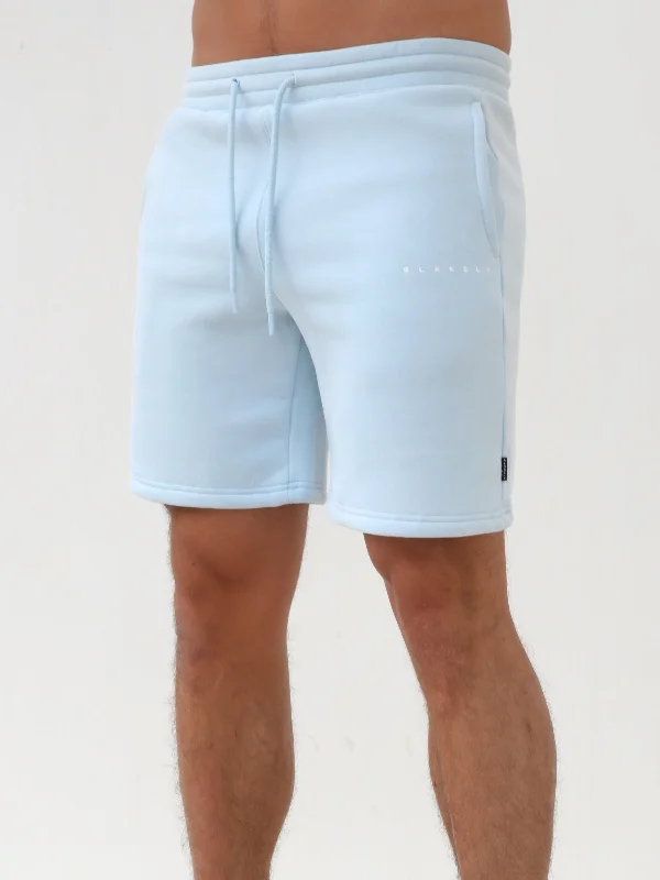 Workout Shorts-Evolved Jogger Shorts - Light Blue