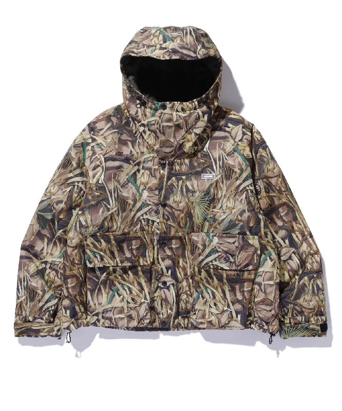 Camouflage Jacket-RAGLAN PUFFER HOODED JACKET