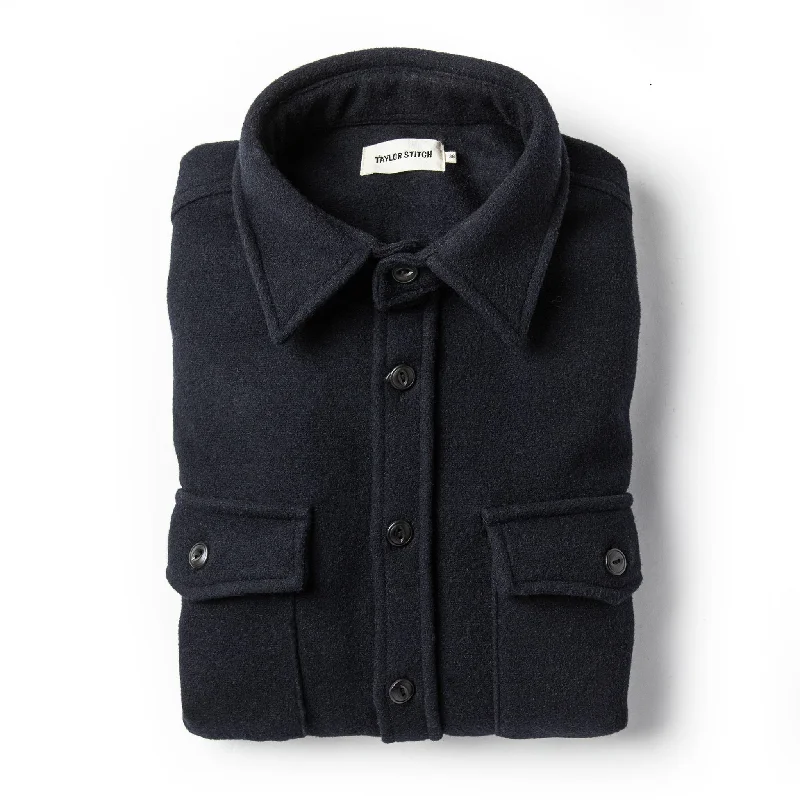 Tennis Jacket-The Maritime Shirt Jacket in Deep Navy