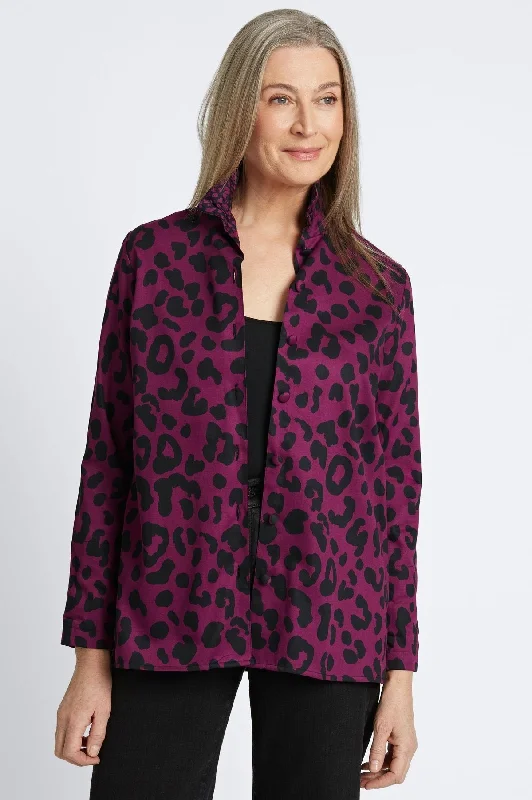 Movie Jacket-Carolina Cheetah Shirt Jacket