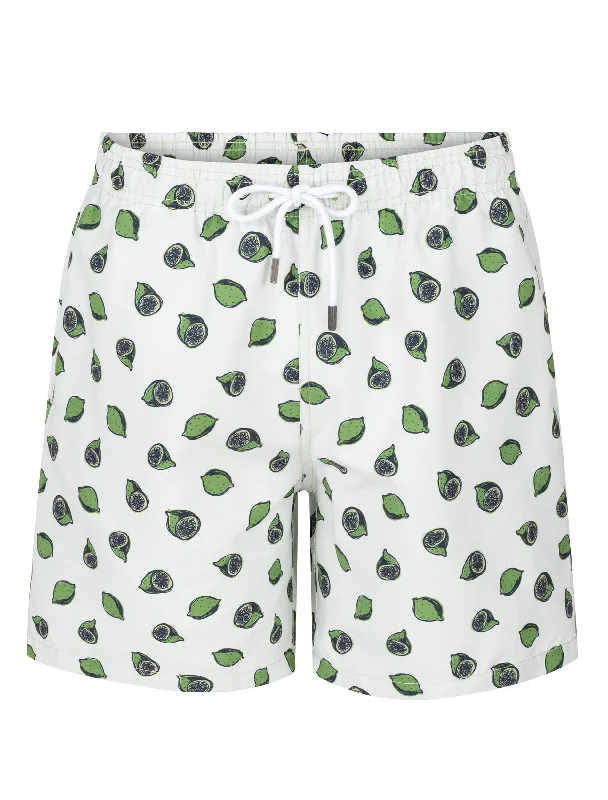 Stretchy Shorts-Green Lime Stretch Swim Shorts