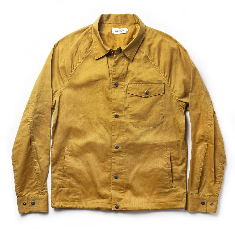 Color Block Jacket-The Lombardi Jacket in Mustard Dry Wax