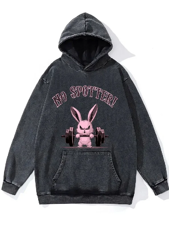 Baseball Hoodie-No Spotter Washed Gym Hoodie