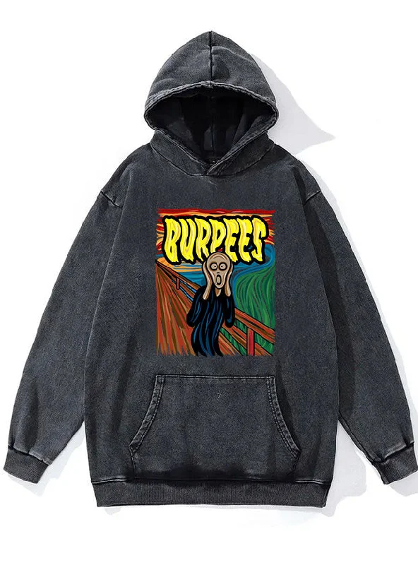 Band Hoodie-The Scream Burpees WASHED GYM HOODIE