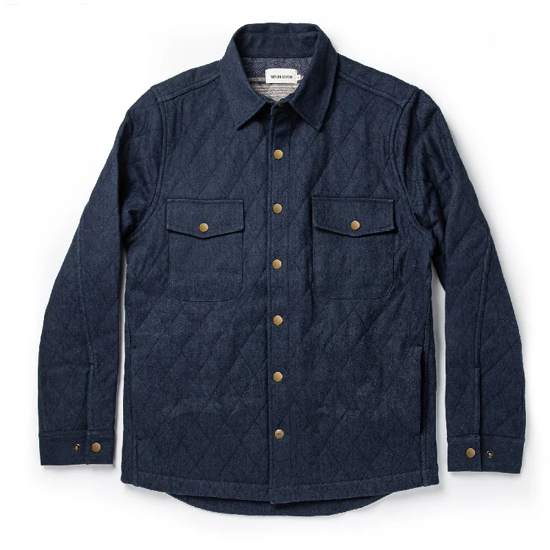 Hardshell Jacket-The Quilted Jacket in Indigo Boss Duck