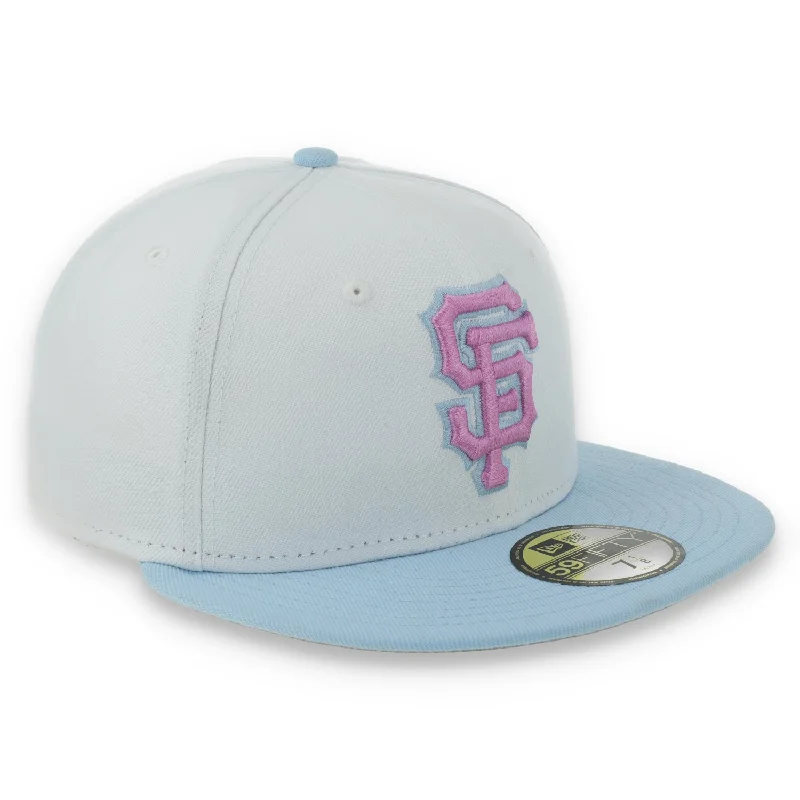 Grunge Hat-New Era San Francisco Giants Color Pack 59FIFTY Fitted Hat-White/Light Blue /Pink