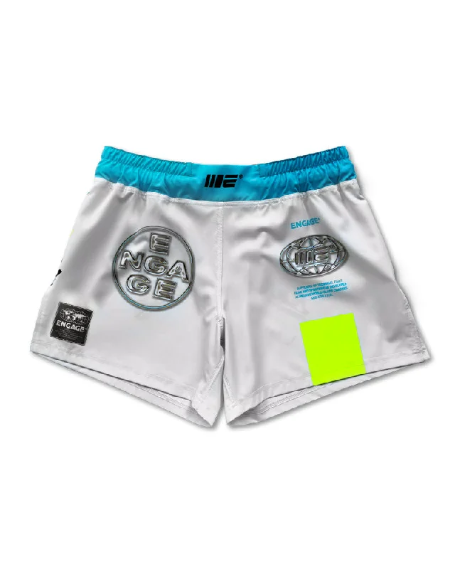 Striped Shorts-Chrome MMA Hybrid Shorts