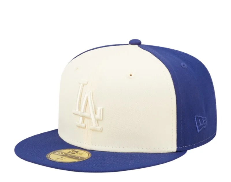 Vintage Hat-NEW ERA LOS ANGELES DODGERS 2-TONE 59FIFTY FITTED HAT-BLUE/CREAM