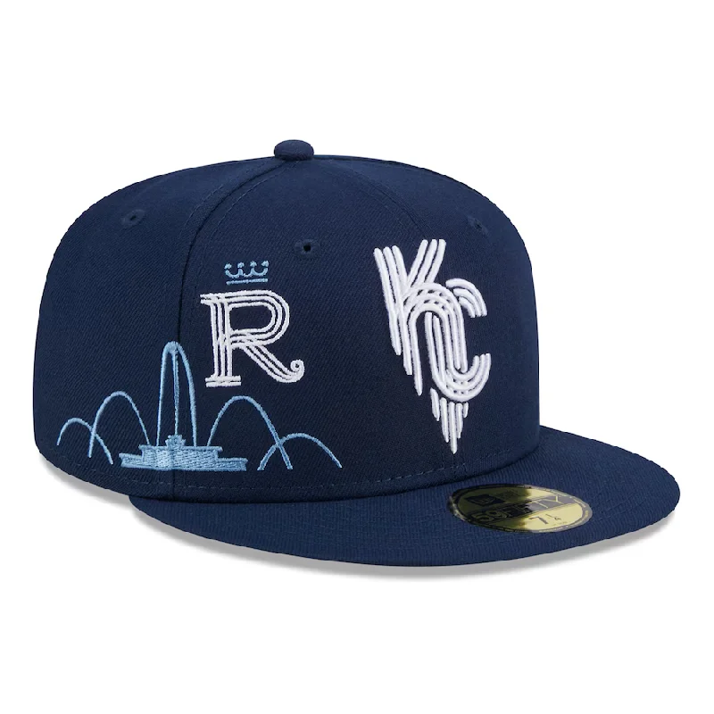 Safari Hat-New Era Kansas City Royals City Connect Icon 9FIFTY Snapback Hat-Navy