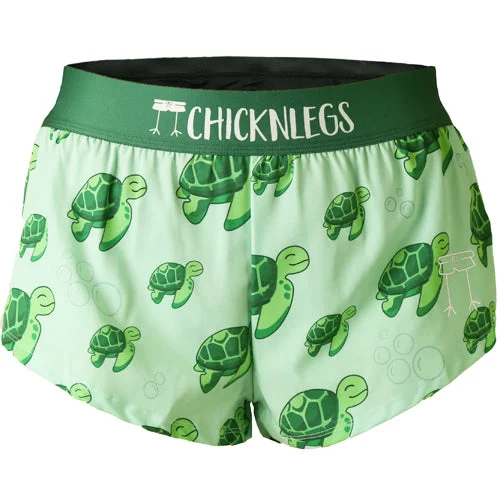 Gym Shorts-Women's Sea Turtles 1.5" Split Shorts