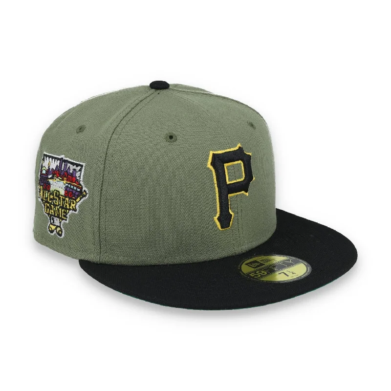 Dad Hat-New Era Pittsburgh Pirates 2006 All Star Game Side Patch 59FIFTY Fitted Hat- Olive Green