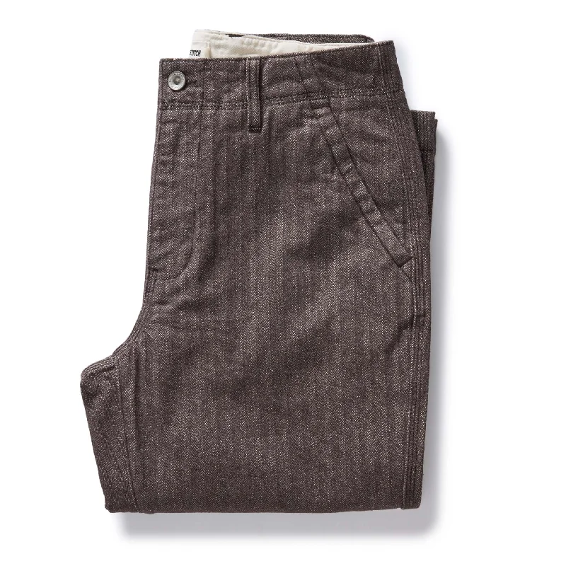 The Morse Pant in Soil Herringbone