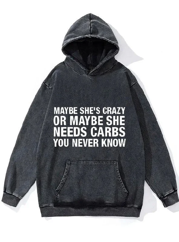 Movie Hoodie-MAYBE SHE'S CRAZY WASHED GYM HOODIE