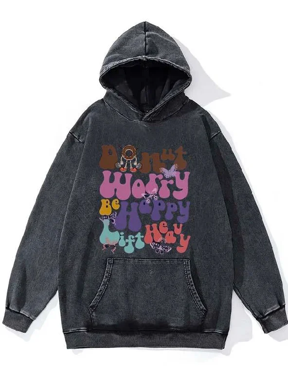 Warm Hoodie-Donut Worry WASHED GYM HOODIE