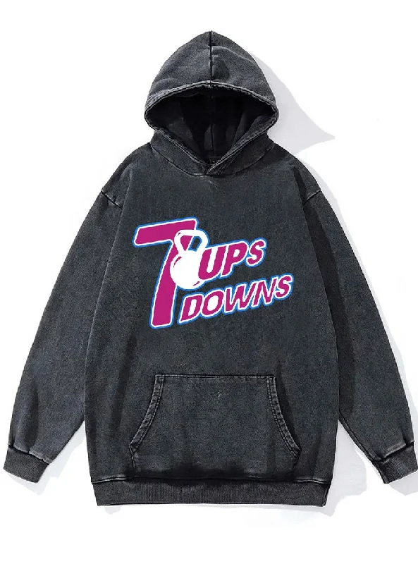 Oversized Hoodie-7 ups and downs Washed Gym Hoodie