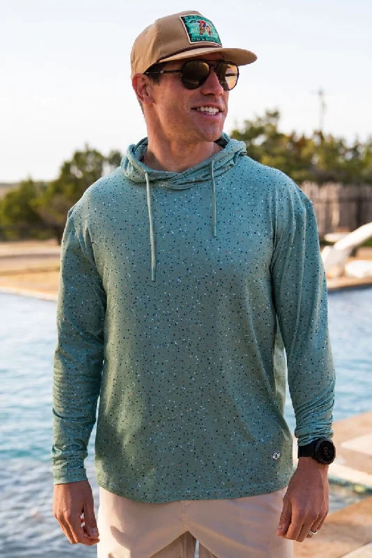 Sports Hoodie-Performance Hoodie - Green Speckled